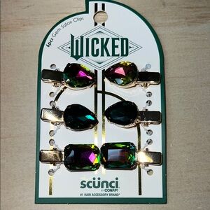 Scunci Wicked Gem Hair Clips with Multicolor Stones